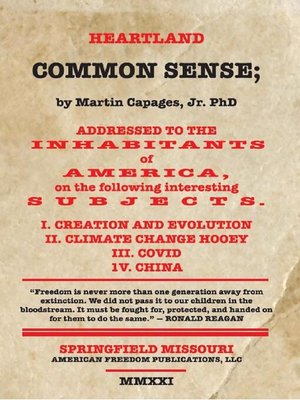 cover image of HEARTLAND COMMON SENSE